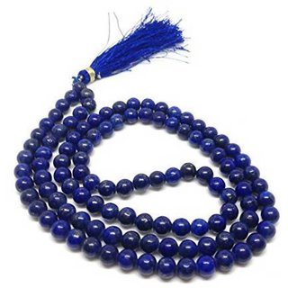 Raviour Lifestyle Blue Hakik Agate Stone Mala 108+1 Beads for Shani (Blue) Japa Mala For Men and Women
