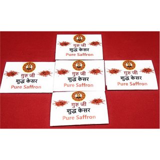                       Set Of 5 Pure Saffron (Kesar) To Essential Pooja Needs For Fulfillment All Yours Desire In Your Precious Pooja Hawan                                              