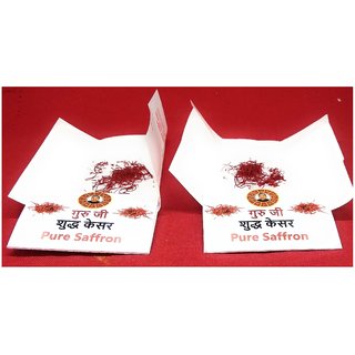                       Set Of  2 Combo Pure Saffron (Kesar) To Essential Pooja Needs For Fulfillment All Yours Desire In Your Precious  Pooja,                                              