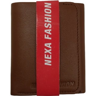                       Nexa Fashion Tan Artificial Leather Wallet                                              