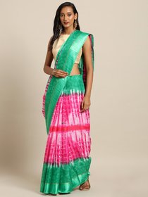 Meia Pink & Green Supernet Dyed Kota Saree