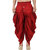 DISONE Red Silk Harem Pant Dhoti for Men