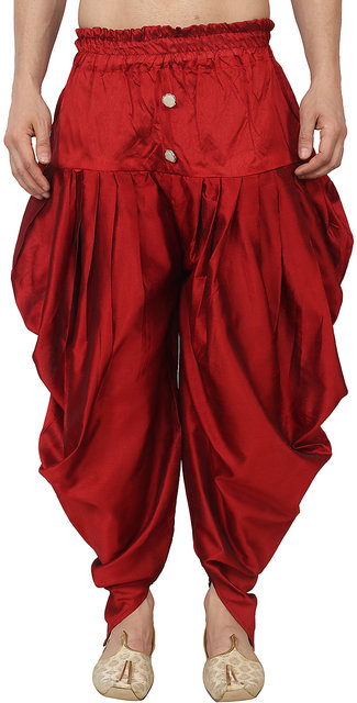 Buy HANGUP Solid Silk Regular Fit Men's Harem Pants | Shoppers Stop