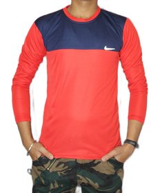 VANTAR Sports Red Printed T-Shirt