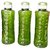 Polyset Crystal Green Fliptop Plastic Water Bottle Each 600ML ( Set Of 3 )