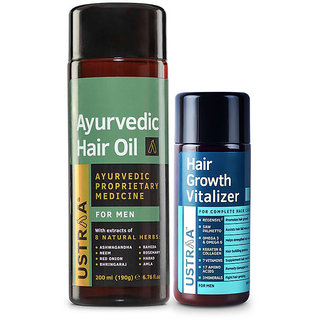                       Ustraa Hair Growth Vitalizer - 100 ml  Ustraa Hair Oil - 200 ml                                              