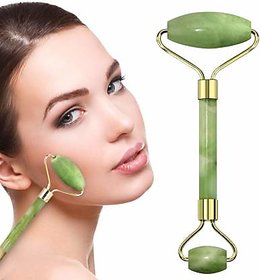 Jade Facial Roller Massage Dual Side Roller Massager  (Green)