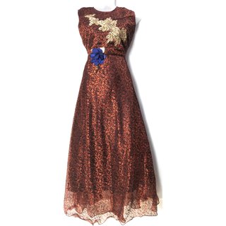                       Chic Designs Golden Long Anarkali Gown for Girls                                              