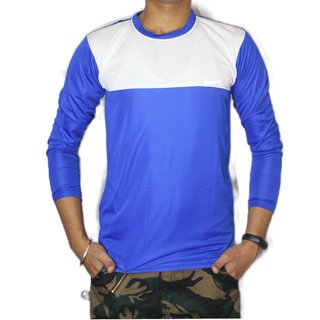 VANTAR Sports Blue Printed T-Shirt