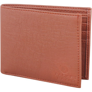                       Tan Plain Album Pure Leather Wallet/Purse For Men Genuine Leather Tri-Fold Wallet/Purse for Man                                              