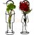 Tabletop Tube Vase/Hydroponic Planter/Flower Bud Vase, beautiful home dcor   Ideal Gift (Set -2 holders + 2 tubes)
