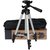 3110 Portable and Foldable Metal Tripod with Mobile Clip Holder Bracket, Stand with 3-Dimensional Head for Making Like a