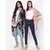 Get Wrapped Multicolour Printed Kimonos with fancy Pom Pom for Women -  Combo Pack of 2