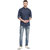 Seta Men's Blue Plain Slim Fit Shirts