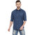 Seta Men's Blue Printed Slim Fit Shirts