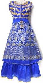 Chic Designs Blue Long Anarkali Gown