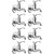 Drizzle Duck Bib Cock Short Body Brass, Bathroom Tap, Quarter Turn (Pack of 8 Pieces)