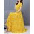 Raabta Yellow Geoergette 0106 Flower Print Long Dress
