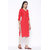 Veradiva Womens Rayon Embroidered Straight Kurta (Red)