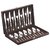 METALCRAFTS  24 pcs Steel Cutlery Set, hammered flowers on handle, strong gift box packing, good for self use or gifting