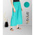 Fabclub Women's Heavy Rayon Solid Plain Free Size Palazzo (Turquoise)