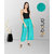 Fabclub Women's Heavy Rayon Solid Plain Free Size Palazzo (Turquoise)