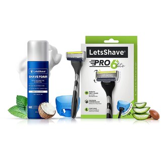                       LetsShave Pro 6 Plus Razor Trial Kit for Men                                              