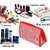 Rv Marketing 3-Set Travel Makeup Pouch Toiletry Cosmetic Shaving Kit Bag For Men and Women (Red)