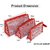 Rv Marketing 3-Set Travel Makeup Pouch Toiletry Cosmetic Shaving Kit Bag For Men and Women (Red)