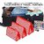 Rv Marketing 3-Set Travel Makeup Pouch Toiletry Cosmetic Shaving Kit Bag For Men and Women (Red)
