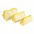 Rv Marketing 3-Set Travel Makeup Pouch Toiletry Cosmetic Shaving Kit Bag For Men and Women (Yellow)