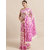 Meia Cream-Coloured & Pink Silk Cotton Woven Design Jamdani Saree