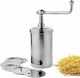 Stainless Steel Sev Chakli Maker/Murukku Maker/Sancha Machine with 6 Different Jalis