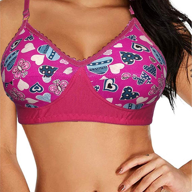 Buy LoveMeNoShy Cotton Printed Fancy Bra Online @ ₹385 from ShopClues