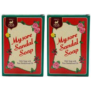 Mysore Sandal Soap Pure Sandalwood Oil 75gm Pack Of 2 Mysore Sandal Soap Pure Sandalwood Oil 75gm Pack Of 2