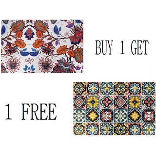                       Winner Multicolour Print Table Placemats - Set Of 6 Table Mats- Plastic Kitchen Linen(Buy 1 Get 1 Free)                                              