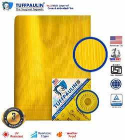 TUFFPAULIN Transparent TARPAULINS (Yellow, 24FT X 18FT)