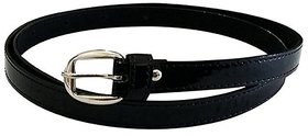 Girls Black Artificial Leather Belt