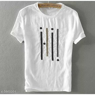 Buy Odoky Men Black Round Neck T-Shirt 