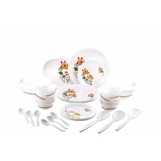 Arni Plastic Exclusive and Microwave Safe, Platic Printed Round Dinner Set of 38 Pieces Arni Plastic Exclusive and Microwave Safe, Platic Printed Round Dinner Set of 38 Pieces