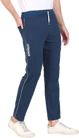 Leebonee Men's PC Sinker Solid Air Force Blue Track Pant with Side Zip Pockets and Back Pocket