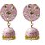 Magenta Pink Meenakari Kundan CZ Pearl Jhumki Earrings Set