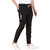 Leebonee Men's PC Sinker Solid Black Track Pant with Side Zip Pockets and Back Pocket