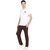 Leebonee Men's PC Sinker Solid Coffee Track Pant with Side Zip Pockets and Back Pocket