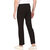 Leebonee Men's PC Terry Solid Black Track Pant with Side Zip Pockets and Back Pocket