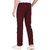 Leebonee Men's PC Terry Solid Wine Track Pant with Side Zip Pockets and Back Pocket