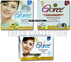 Goree Whitening Beauty Cream + Goree Day and Night Cream + Goree Soap