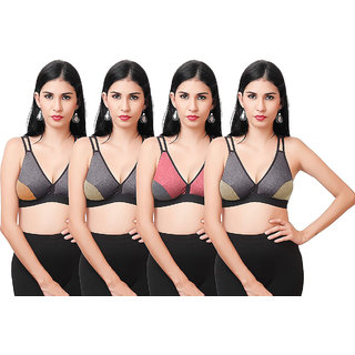 Buy MANSI LINGERIES Femina Sports Bra For Women Pack of 4 ( Size - 34B)  Online - Get 1% Off