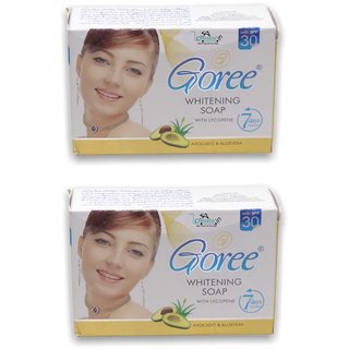                       Goree Whitening Soap 2 Pair  (200 g, Pack of 2)                                              