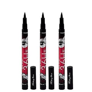 Lustrous Beauty Yanqina Waterproof Pen Eyeliner pack of 3